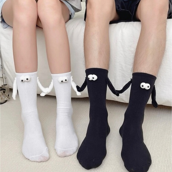 Best Friend socks | BFF Socks | Sock Friends | Pick one pair: Black OR White OS - Picture 1 of 1